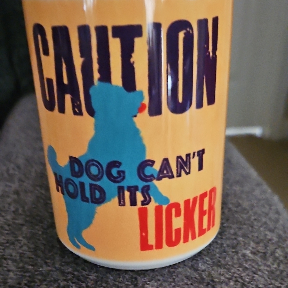 Orange Cartoon Dog Silhouette Mug